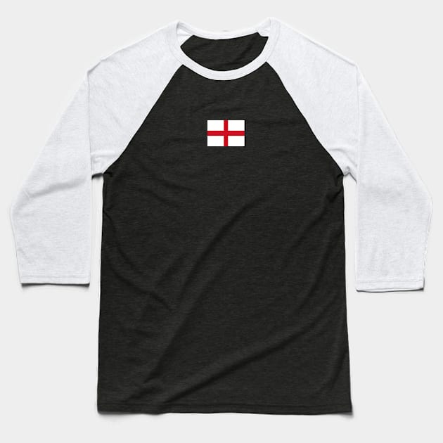 England Flag Minimalist Baseball T-Shirt by Issho Ni